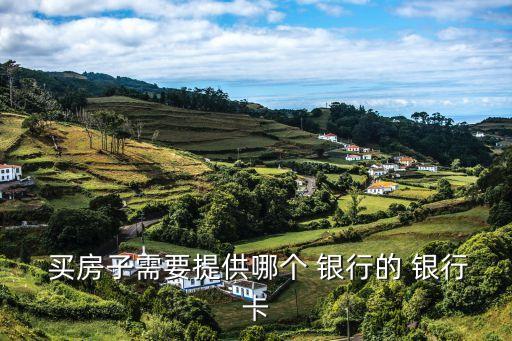  买房子需要提供哪个 银行的 银行卡