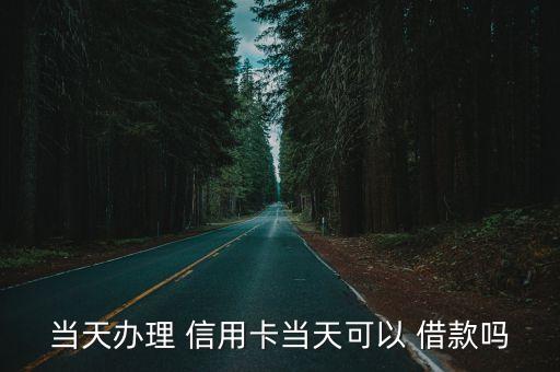 当天办理 信用卡当天可以 借款吗