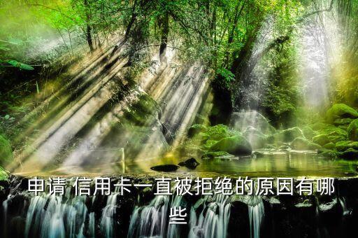  申请 信用卡一直被拒绝的原因有哪些