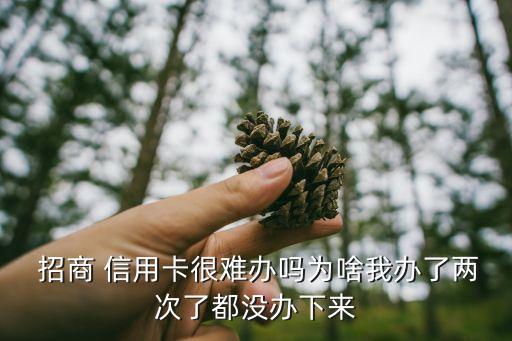  招商 信用卡很难办吗为啥我办了两次了都没办下来