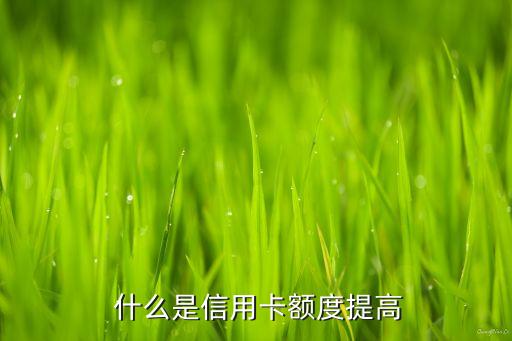 什么是信用卡额度提高