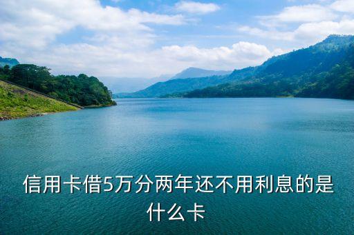  信用卡借5万分两年还不用利息的是什么卡