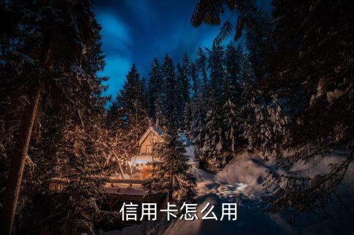  信用卡怎么用