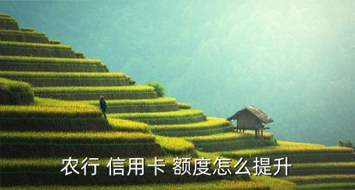农行 信用卡 额度怎么提升