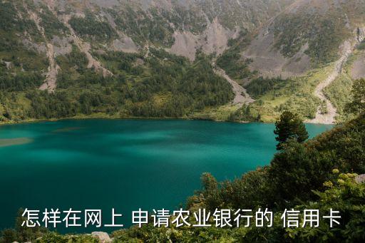 农行信用卡二维码申请