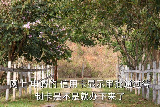 网上 申请的 信用卡显示审批通过待制卡是不是就办下来了