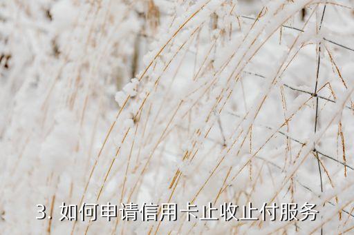 信用卡止收止付，信用卡停止支付服务