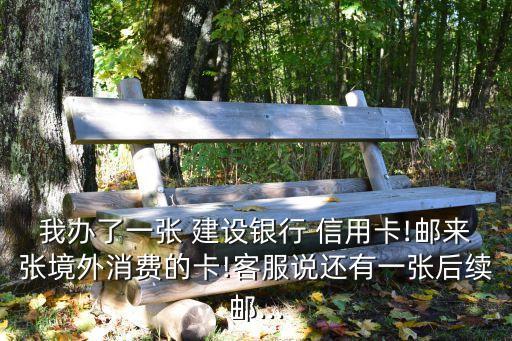 我办了一张 建设银行 信用卡!邮来张境外消费的卡!客服说还有一张后续邮...
