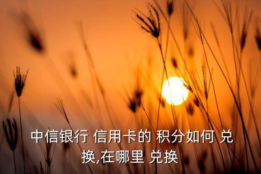  中信银行 信用卡的 积分如何 兑换,在哪里 兑换
