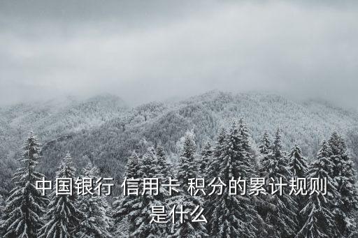 中国银行信用卡是不是积分