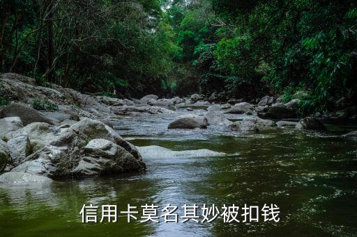  信用卡莫名其妙被扣钱