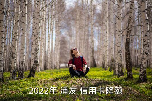 2022年 浦发 信用卡降额