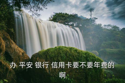 办 平安 银行 信用卡要不要年费的啊