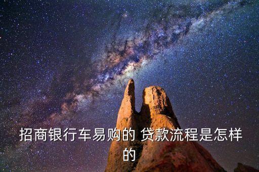 招商银行车易购的 贷款流程是怎样的