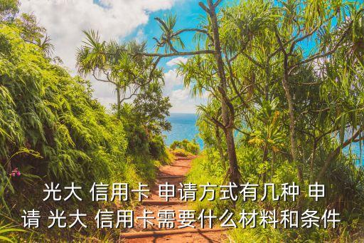  光大 信用卡 申请方式有几种 申请 光大 信用卡需要什么材料和条件