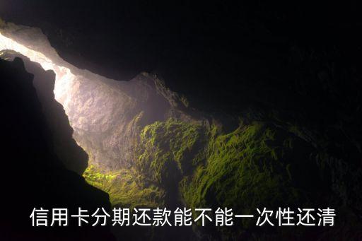  信用卡分期还款能不能一次性还清