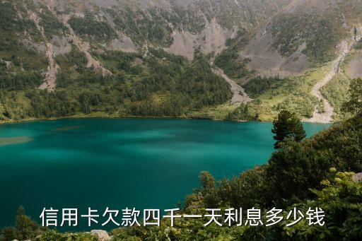  信用卡欠款四千一天利息多少钱