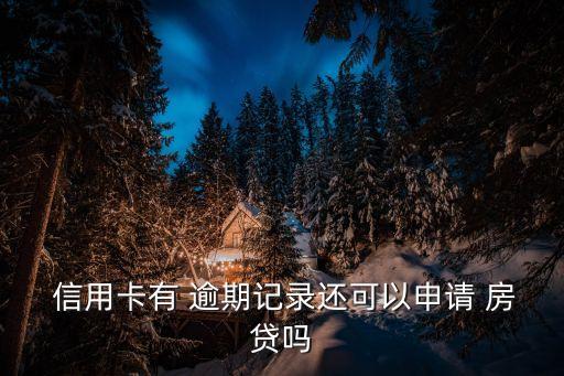  信用卡有 逾期记录还可以申请 房贷吗