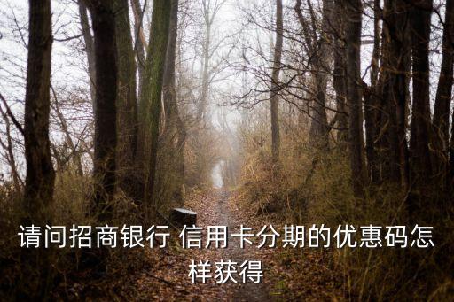 分期信用卡促销码是什么,专享消费分期信用卡是什么意思