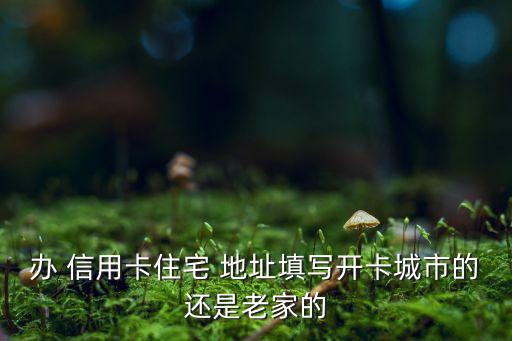 办 信用卡住宅 地址填写开卡城市的还是老家的