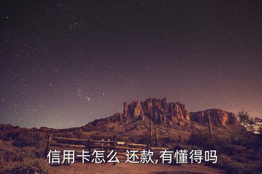  信用卡怎么 还款,有懂得吗