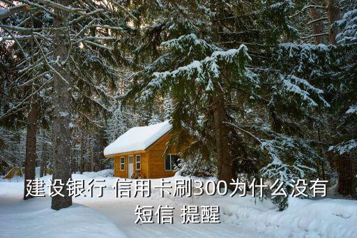 建设银行 信用卡刷300为什么没有短信 提醒