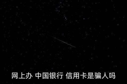 网上办 中国银行 信用卡是骗人吗