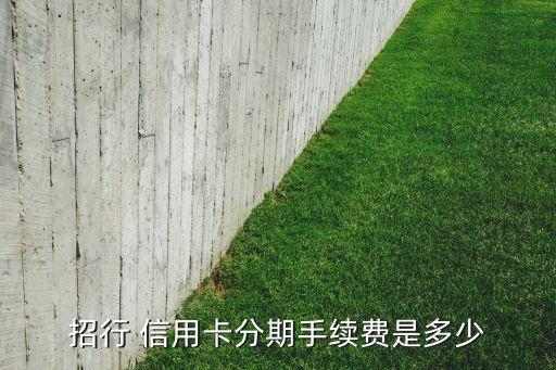 招商信用卡分期 agens