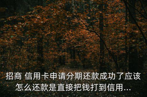 信用卡分期的钱在哪还