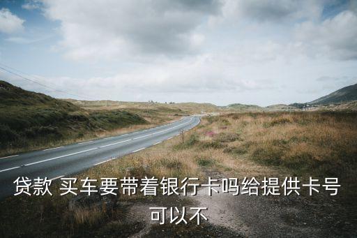 贷款 买车要带着银行卡吗给提供卡号可以不