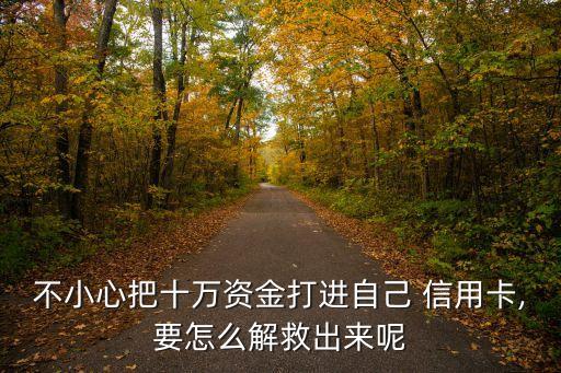 不小心把十万资金打进自己 信用卡,要怎么解救出来呢