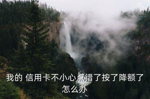 我的 信用卡不小心点错了按了降额了怎么办
