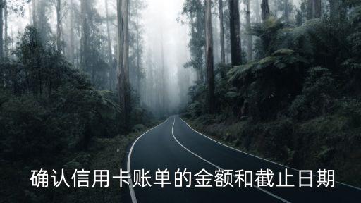 确认信用卡账单的金额和截止日期