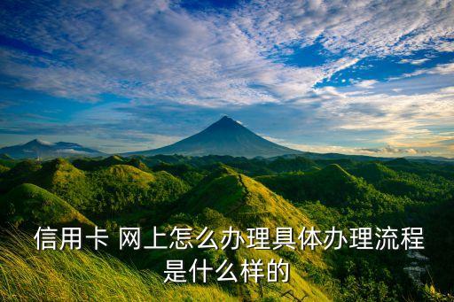  信用卡 网上怎么办理具体办理流程是什么样的