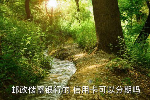  邮政储蓄银行的 信用卡可以分期吗