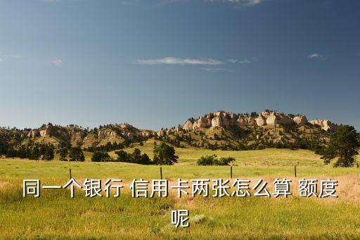 同一个银行 信用卡两张怎么算 额度呢