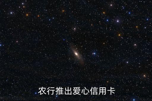 农行推出爱心信用卡