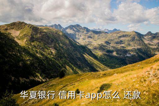  华夏银行 信用卡app怎么 还款