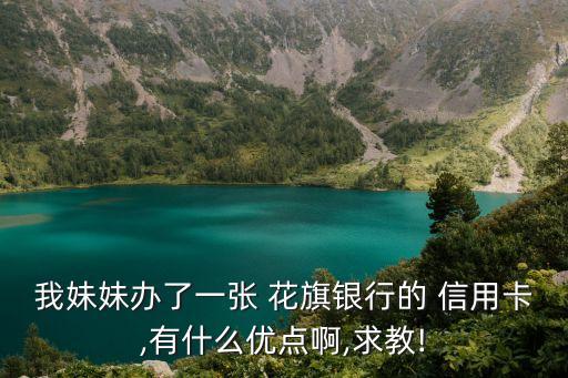 我妹妹办了一张 花旗银行的 信用卡,有什么优点啊,求教!