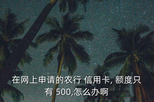 信用卡额度500不还
