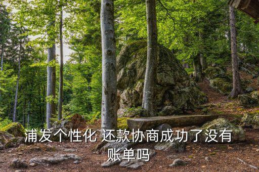  浦发个性化 还款协商成功了没有 账单吗