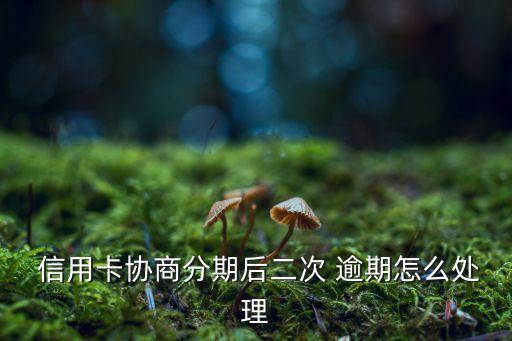  信用卡协商分期后二次 逾期怎么处理