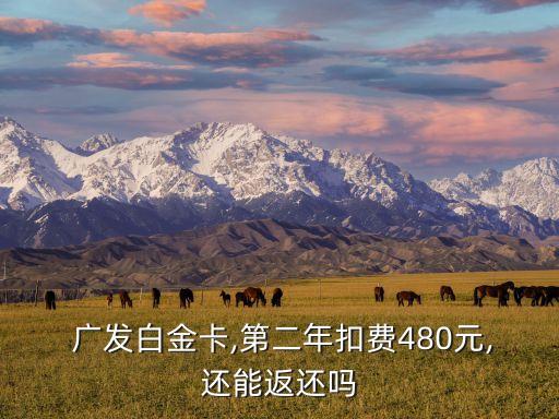  广发白金卡,第二年扣费480元,还能返还吗