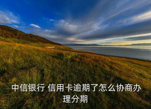  中信银行 信用卡逾期了怎么协商办理分期