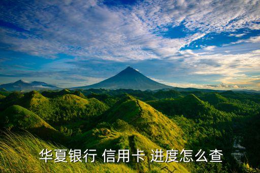 华夏银行 信用卡 进度怎么查