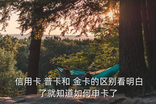  信用卡 普卡和 金卡的区别看明白了就知道如何申卡了