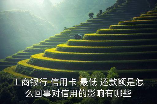 工商银行 信用卡 最低 还款额是怎么回事对信用的影响有哪些