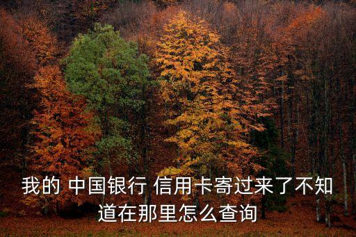 我的 中国银行 信用卡寄过来了不知道在那里怎么查询