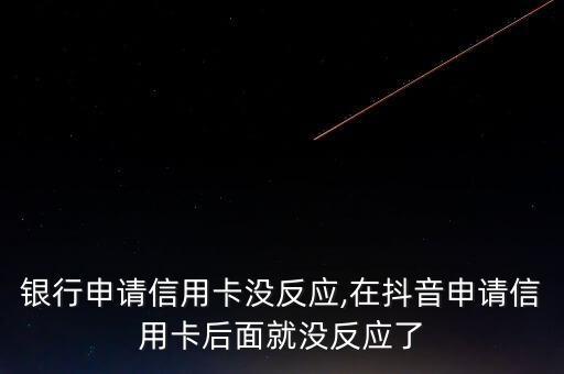 中信银行申请信用卡没反应,在抖音申请信用卡后面就没反应了
