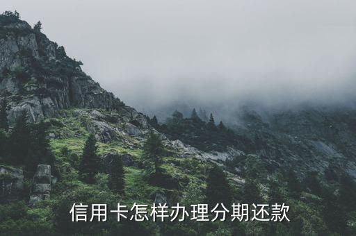  信用卡怎样办理分期还款